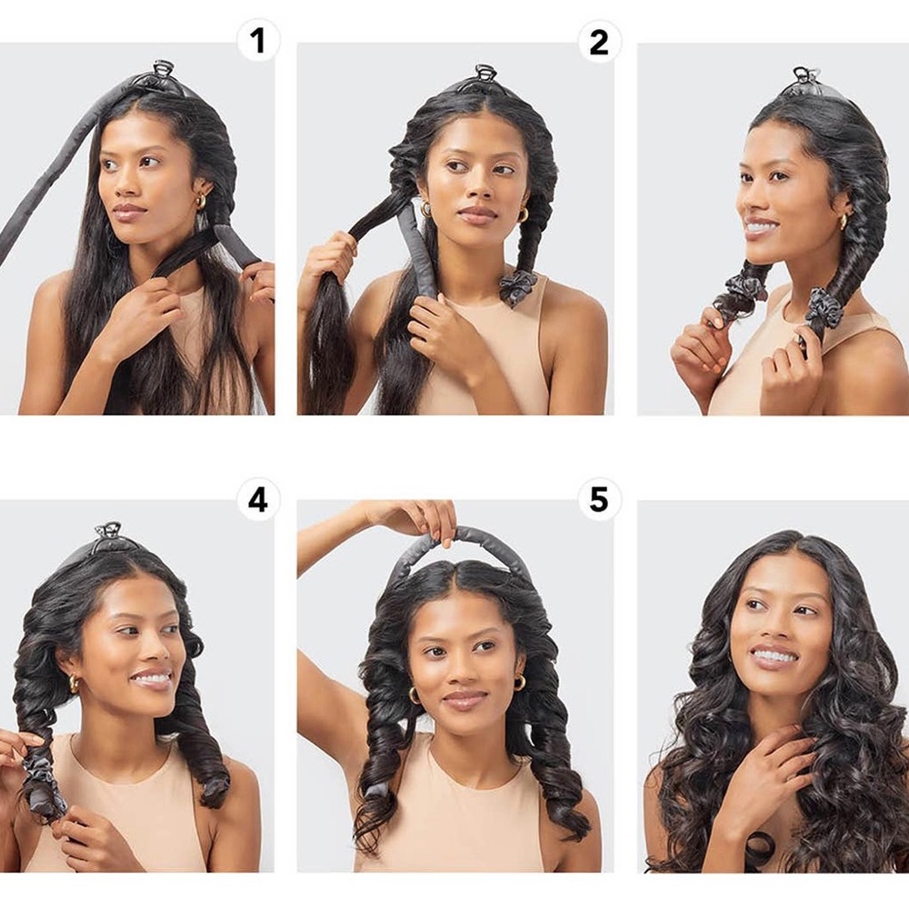 Satin overnight heatless curls set : includes 1 rod and 2 Sephora scrunchies - Picture 9 of 9